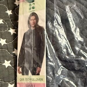 GreenTea Quilted Pullover - Charcoal